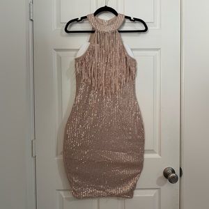 Gold Sequin Dress